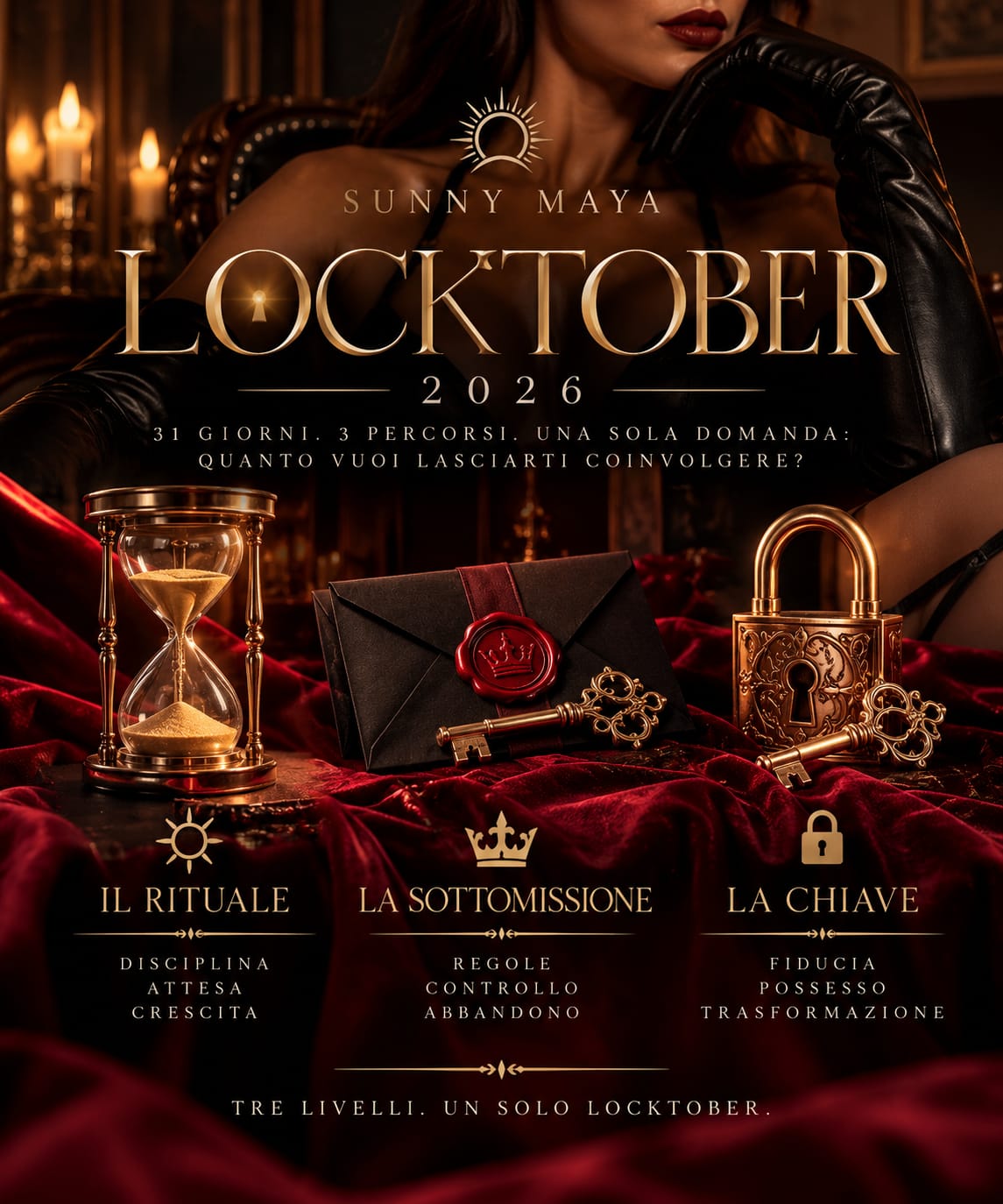 🔐LOCKTOBER 2026
☀️31 giorni di attesa, disciplina, curiosità e sorprese.
Ogni giorno una domanda: “Cosa avrà preparato Sunny Maya per me?”
👑 Ho creato 3 livelli.
👉 ENTRA NEL MIO LOCKTOBER https://t.me/locktober_ch_SMM
#locktober2026 #chastity #keyholder #gabbietta #SunnyMaya